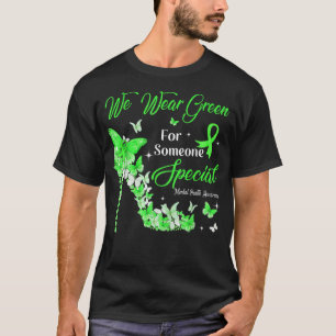 Vi Bära Grönt Butterflies Mental Health Awareness6 T Shirt