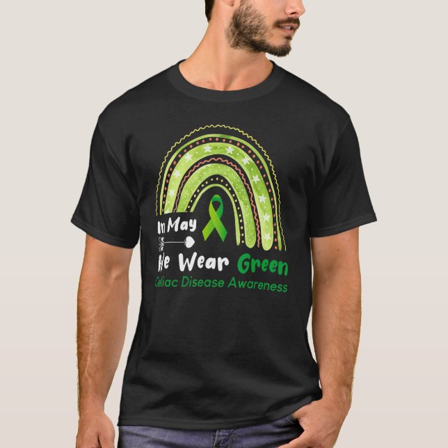Vi Bära Grönt Celiac Disease Awareness Month Boho T Shirt (Framsida)