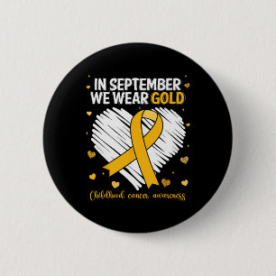 Vi Bära Guld barncancermedvetande Guld Ribbo Knapp