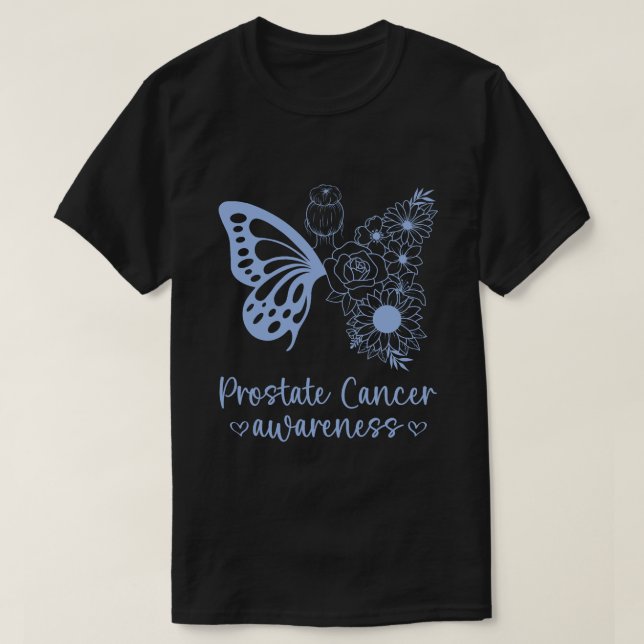 Vi Bära Light Blue Prostate Cancer Awareness T Shirt (Design framsida)