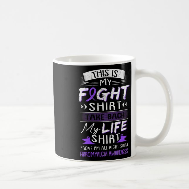 Vi Bära Lila Fibromyalgia Awareness Ribbon Gift Kaffemugg (Höger)