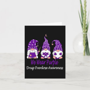 Vi Bära Lila for Drug Overdose Awareness Kort