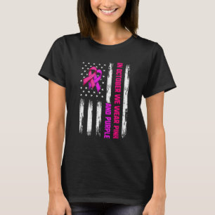 Vi Bära Lila och Rosa i oktober, sjöfart, Flagga R T Shirt