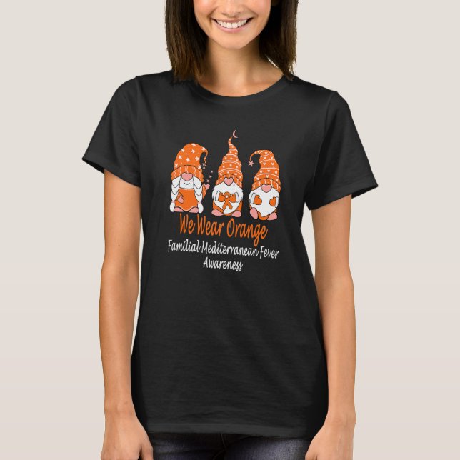 Vi Bära Orange för familjär medelhavsfeber Aw T Shirt (Framsida)