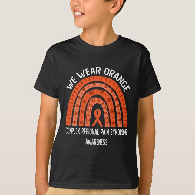 Vi Bära Orange för komplex regional smärtsyndrom T Shirt (Framsida)