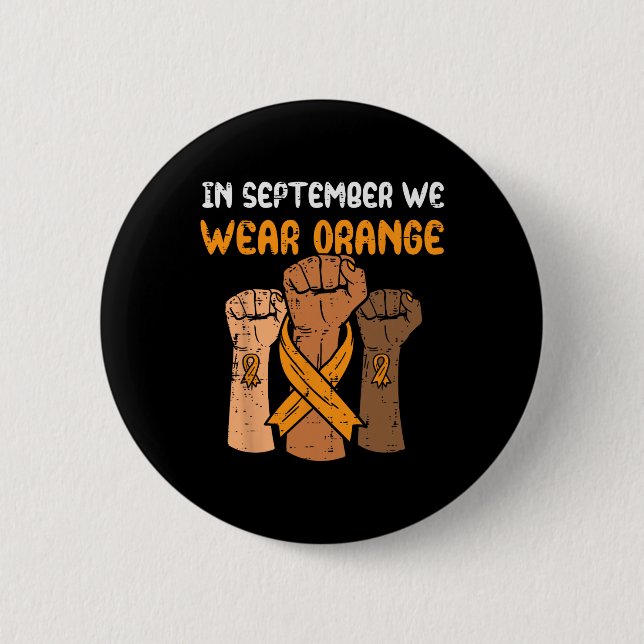 Vi Bära Orange Leukemia Awareness R Knapp (Framsida)