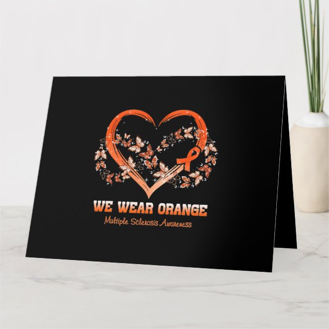 Vi Bära Orange Många Sclerosis Awareness Kort (Framsida)