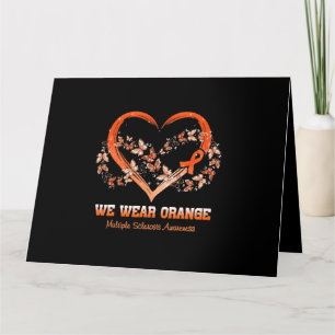 Vi Bära Orange Många Sclerosis Awareness Kort
