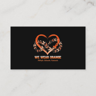 Vi Bära Orange Många Sclerosis Awareness Visitkort