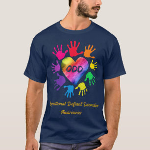 Vi Bära Rainbow Händer färg för ODD-medvetenhet T Shirt