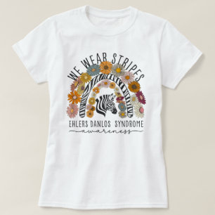 Vi Bära Rand Zebra Ribbon Ehlers-Danlos Awarene T Shirt