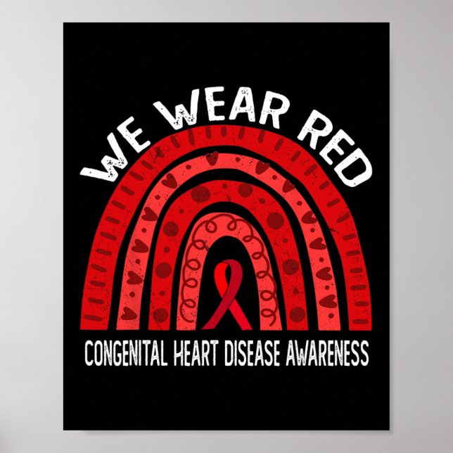 Vi Bära Red for Congenital Heart Disease Awareness Poster (Framsidan)
