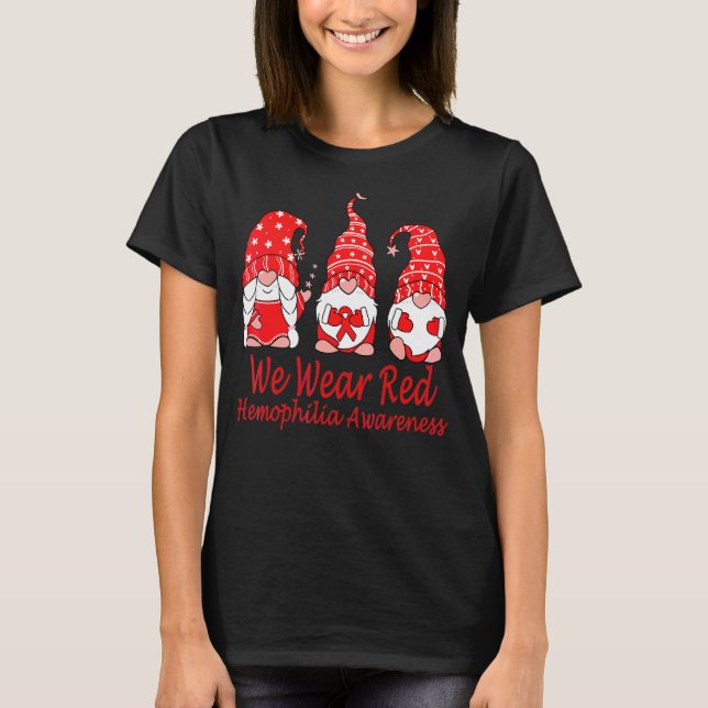 Vi Bära Red for Hemophilia Awareness T Shirt (Framsida)