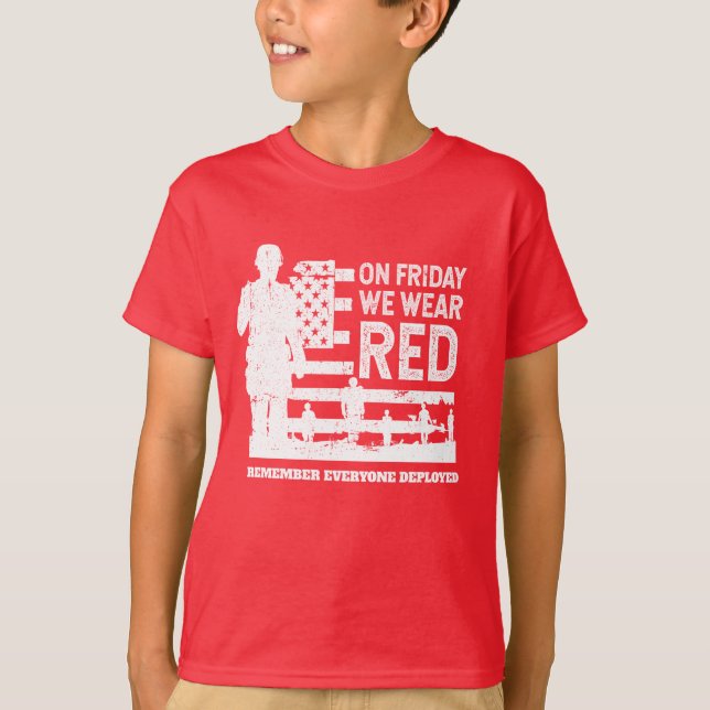 Vi Bära Red Fredag Soldier T Shirt (Framsida)