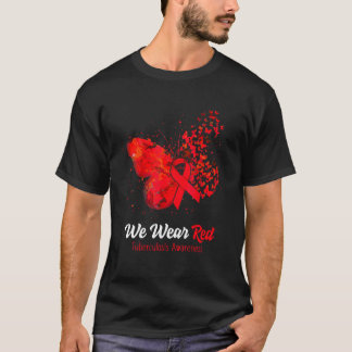 Vi Bära Red Tuberculosis Awareness Butterfly T Shirt