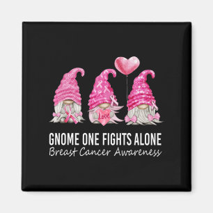 Vi Bära Rosa Gnome Gnomies Breast Cancer Awareness Magnet