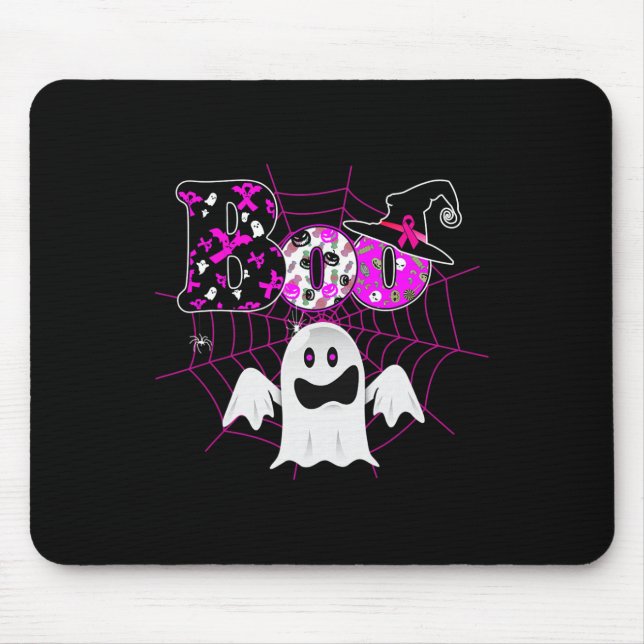 Vi Bära Rosa Witch Hat Boo Ghost Breast Cancer Hal Musmatta (Framsidan)