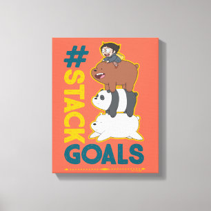 Vi Bare Bears and Chloe - #StackGoals Canvastryck