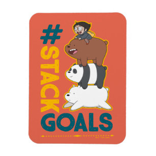 Vi Bare Bears and Chloe - #StackGoals Magnet