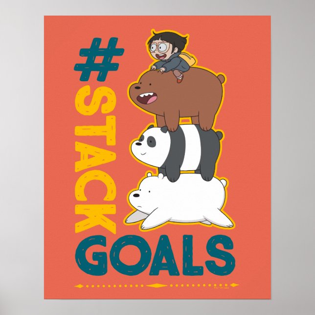 Vi Bare Bears and Chloe - #StackGoals Poster (Framsidan)