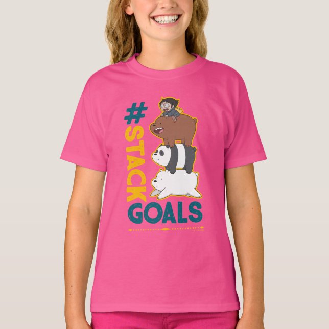 Vi Bare Bears and Chloe - #StackGoals T Shirt (Framsida)