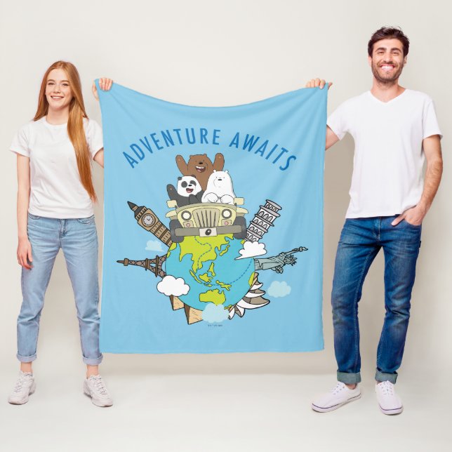 Vi Bare Bears - Äventyr Awaits Fleecefilt (På plats)