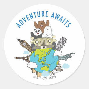 Vi Bare Bears - Äventyr Awaits Runt Klistermärke
