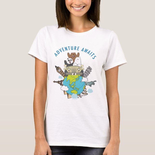 Vi Bare Bears - Äventyr Awaits T Shirt (Framsida)