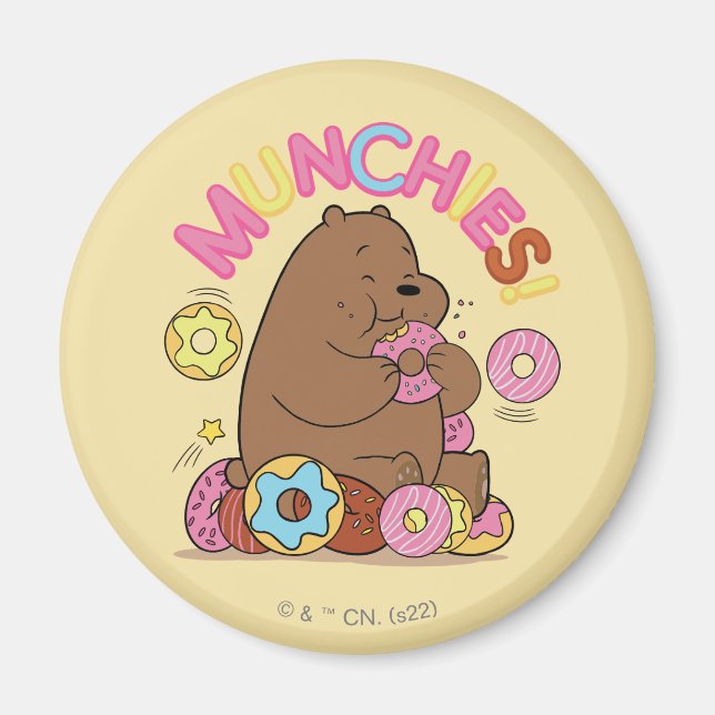 Vi Bare Bears - Grizz Donut Munchies! Magnet (Framsidan)