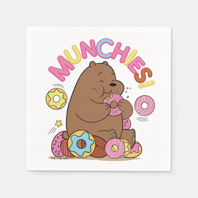 Vi Bare Bears - Grizz Donut Munchies! Pappersservett (Framsidan)