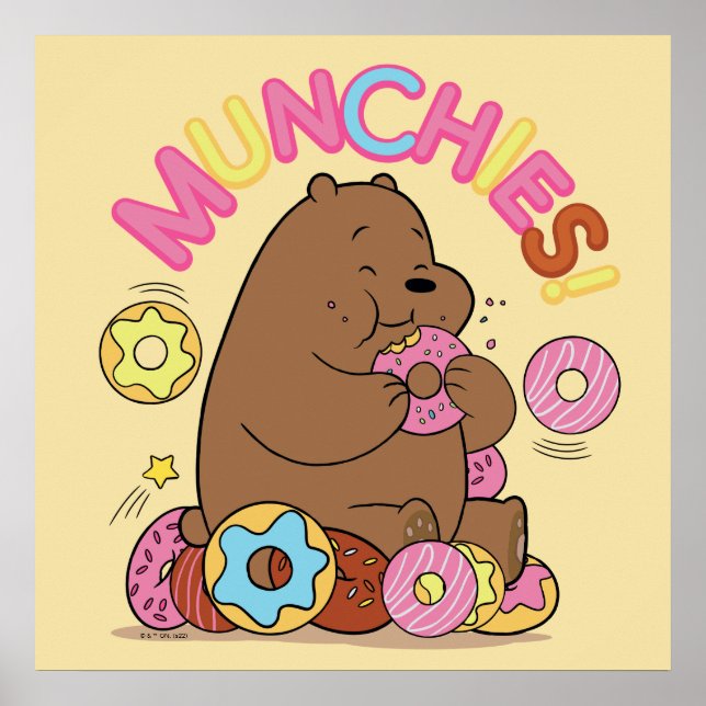 Vi Bare Bears - Grizz Donut Munchies! Poster (Framsidan)