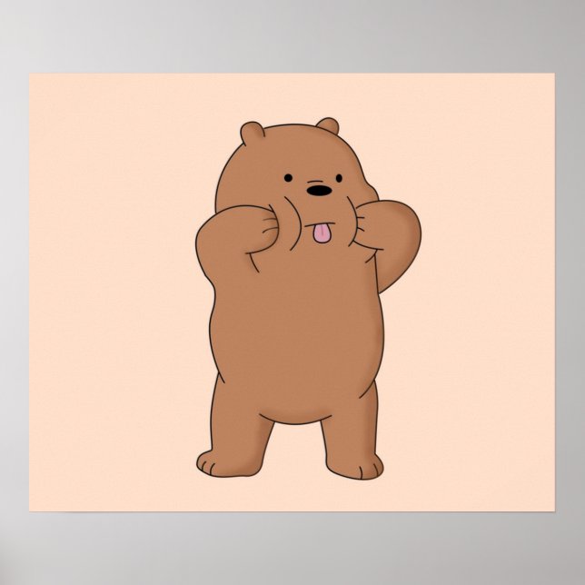 Vi Bare Bears™ Grizzly björn Poster (Framsidan)