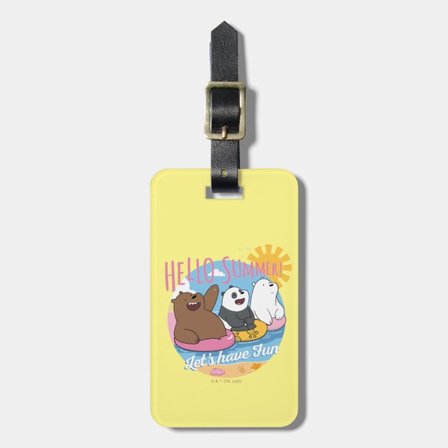 Vi Bare Bears - Hej Sommar! Låt oss ha Roligt Bagagebricka (Vertikal Framsida)