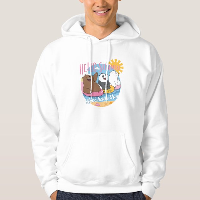 Vi Bare Bears - Hej Sommar! Låt oss ha Roligt Hoodie (Framsida)