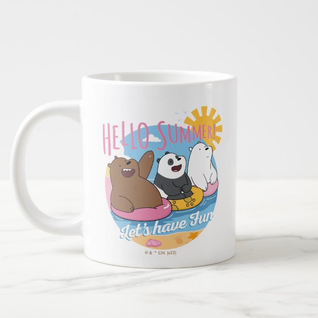 Vi Bare Bears - Hej Sommar! Låt oss ha Roligt Jumbo Mugg (Vänster)