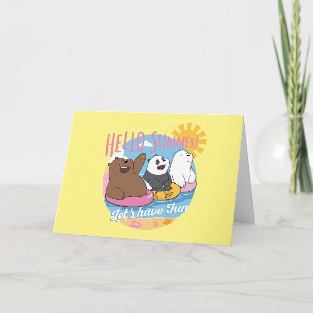 Vi Bare Bears - Hej Sommar! Låt oss ha Roligt Kort (Framsida)