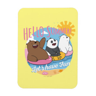 Vi Bare Bears - Hej Sommar! Låt oss ha Roligt Magnet