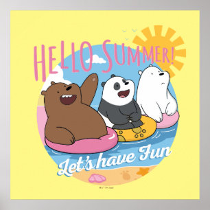 Vi Bare Bears - Hej Sommar! Låt oss ha Roligt Poster