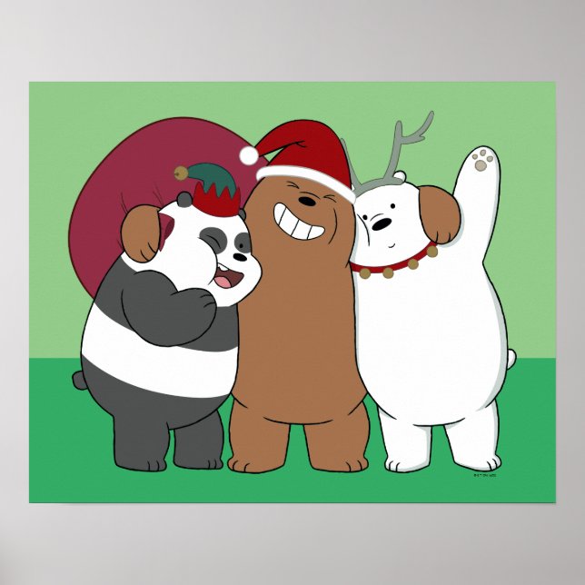 Vi Bare Bears - Säsongens hälsningar Poster (Framsidan)
