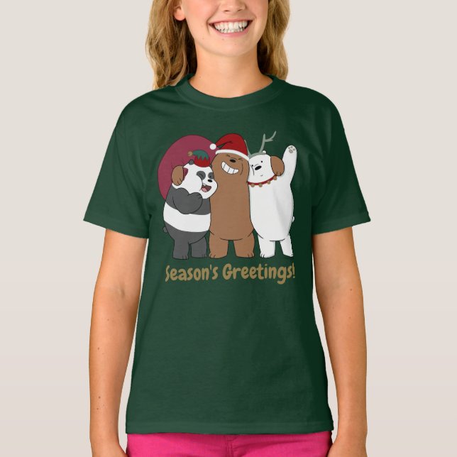Vi Bare Bears - Säsongens hälsningar T Shirt (Framsida)