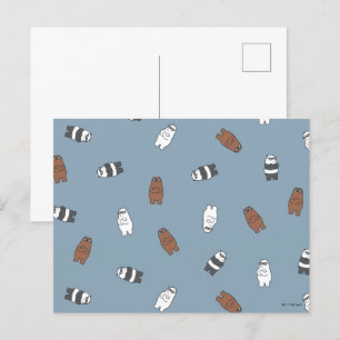 Vi Bare Bears - Sunglass Bears Mönster Vykort