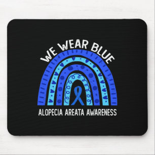 Vi Bäror blå för Alopecia Areata Awareness Musmatta