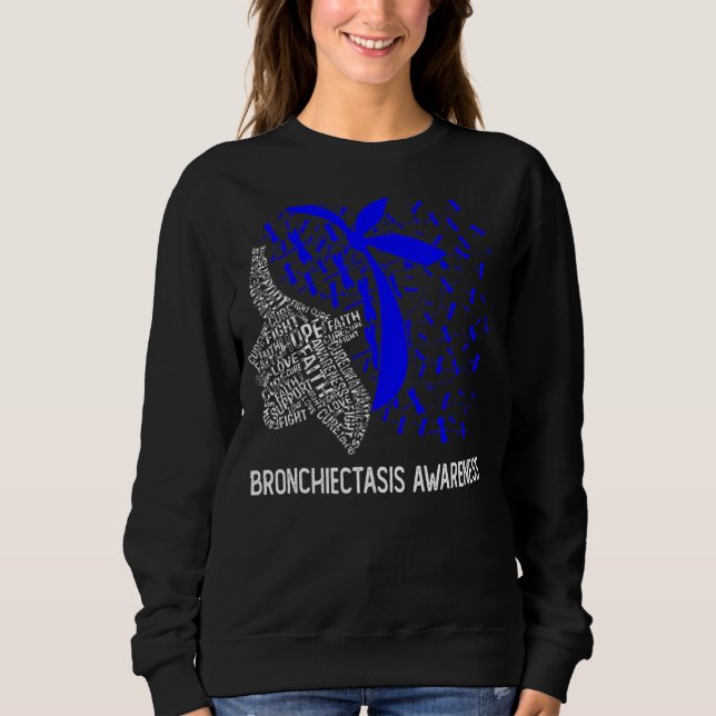 Vi Bäror blå för Bronchiectasis Awareness 1 T Shirt (Framsida)