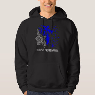 Vi Bäror blå för Cri Du Chatta Syndrome Awareness Hoodie