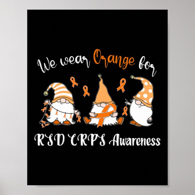 Vi Bäror med Orange för RSD CRPS-medvetenhet Poster (Framsidan)