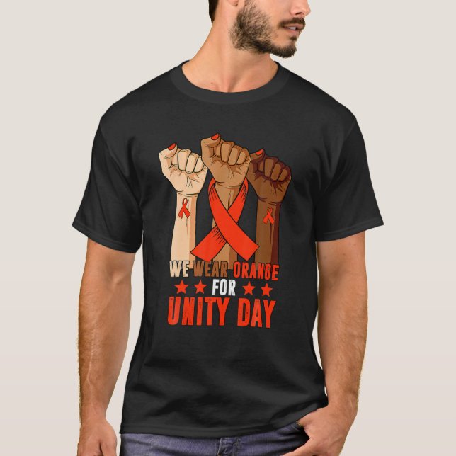 Vi Bäror Orange för enhetsdagen T Shirt (Framsida)
