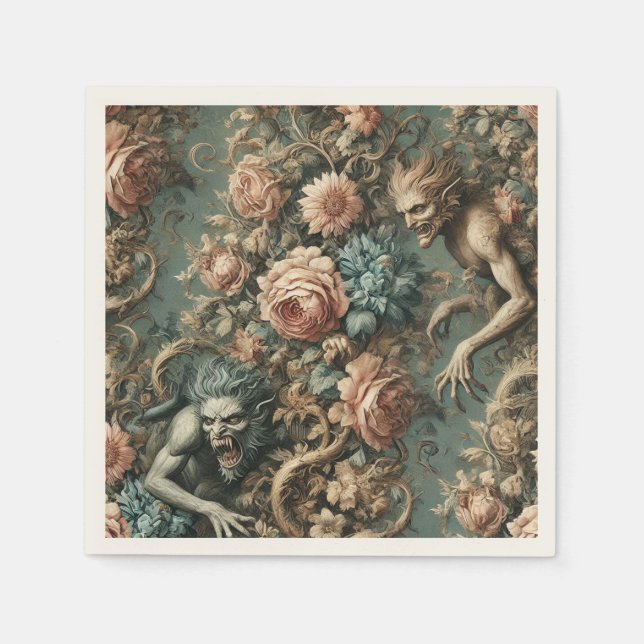 Vi Beast i kväll - Gothic Victorian Pappersservett (Framsidan)