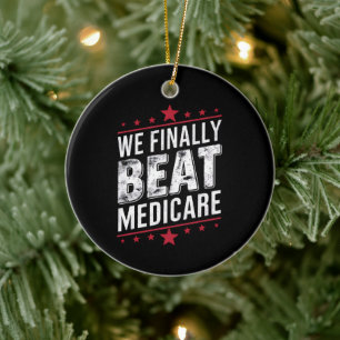 Vi behandlar slutligen Medicare Trump Biden Val Julgransprydnad Keramik