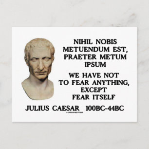 Vi behöver inte frukta någonting, förutom att fruk vykort