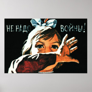 "Vi behöver inte Krig" Vintage 1962 Ryssland Propa Poster